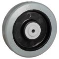 Protempo serie 14 transportwiel los zwarte PA velg grijze elastische rubberen band ± 65 shore A 200 mm kogellager 114.206.120.000