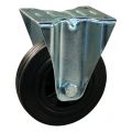 Protempo serie 01-12 bok transportwiel plaatbevestiging stalen gaffel PP velg standaard zwarte rubberen band 80 mm glijlager 301.081.126.000