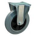 Protempo serie 11-12 bok transportwiel plaatbevestiging stalen gaffel PP velg standaard grijze rubberen band 160 mm rollager 311.162.126.000