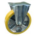 Protempo serie 29-12 bok transportwiel plaatbevestiging stalen gaffel aluminium velg PU band ± 94 shore A 80 mm kogellager 329.086.126.030