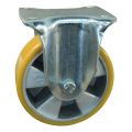 Protempo serie 29-14 bok transportwiel plaatbevestiging stalen gaffel aluminium velg PU band ± 94 shore A 125 mm kogellager 329.126.146.050