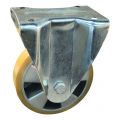 Protempo serie 29-19 bok transportwiel plaatbevestiging stalen gaffel aluminium velg PU band ± 94 shore A 125 mm kogellager 329.126.196.040