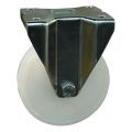Protempo serie 34-31 bok transportwiel plaatbevestiging RVS gaffel naturel PP (of PA) 125 mm kogellager 334.126.316.035