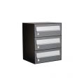 Allux Hive set postkast staal verzinkt gepoedercoat 1-breed 3-hoog antraciet 40030065_1x3