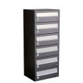 Allux Hive set postkast staal verzinkt gepoedercoat 1-breed 6-hoog antraciet 40030065_1x6