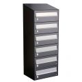 Allux Hive set postkast staal verzinkt gepoedercoat 1-breed 6-hoog met dak antraciet 40030065_1x6d