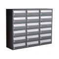 Allux Hive set postkast staal verzinkt gepoedercoat 3-breed 6-hoog antraciet 40030065_3x6