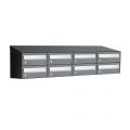 Allux Hive set postkast staal verzinkt gepoedercoat 4-breed 2-hoog met dak antraciet 40030065_4x2d