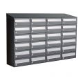 Allux Hive set postkast staal verzinkt gepoedercoat 4-breed 6-hoog met dak antraciet 40030065_4x6d