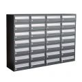 Allux Hive set postkast staal verzinkt gepoedercoat 4-breed 7-hoog antraciet 40030065_4x7