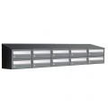 Allux Hive set postkast staal verzinkt gepoedercoat 5-breed 2-hoog met dak antraciet 40030065_5x2d