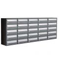 Allux Hive set postkast staal verzinkt gepoedercoat 5-breed 5-hoog antraciet 40030065_5x5