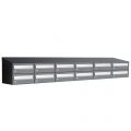 Allux Hive set postkast staal verzinkt gepoedercoat 6-breed 2-hoog met dak antraciet 40030065_6x2d