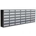 Allux Hive set postkast staal verzinkt gepoedercoat 6-breed 6-hoog antraciet 40030065_6x6