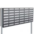 Allux Hive set postkast staal verzinkt gepoedercoat 6-breed 7-hoog op statief antraciet 40030065_6x7s