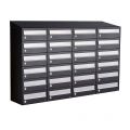 Allux Hive set postkast staal verzinkt gepoedercoat 4-breed 6-hoog met dak zwart 40030070_4x6d