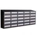 Allux Hive set postkast staal verzinkt gepoedercoat 5-breed 5-hoog met dak zwart 40030070_5x5d