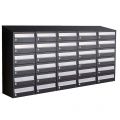 Allux Hive set postkast staal verzinkt gepoedercoat 5-breed 6-hoog met dak zwart 40030070_5x6d