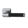 Reguitti Torino deurkruk vierkant rozet QBE mat chroom-zwart 72590027