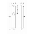 Wallebroek Mi Satori 00.2468.72 langschild Rondo messing glans nikkel VB78 W1100.2468.72