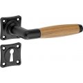 Wallebroek Mi Satori 00.0149.47 krukgarnituur Ton vierkant SL messing mat zwart-teak W3000.0149.47