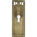 Wallebroek 86.8144.90 sleutelplaat Art Nouveau verticaal messing verbronsd W4186.8144.90