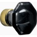 Wallebroek Merigous 80.8240.90 meubelknop porselein Octo 34 mm messing gepolijst ongelakt-zwart W4580.8240.90