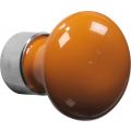 Wallebroek Merigous 80.8036.90 meubelknop porselein Paddenstoel 30 mm messing glans nikkel-oranje W4680.8036.90