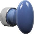 Wallebroek Merigous 80.8168.90 meubelknop porselein Ovaal 33 mm messing glans nikkel-blauw W4680.8168.90