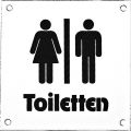 Wallebroek Identity 88.0151.90 emaille pictogram Toiletten Modern 12x12 cm wit-zwart W9688.0151.90
