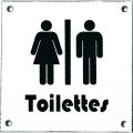 Wallebroek Identity 88.0161.90 emaille pictogram Toilettes Modern 12x12 cm wit-zwart W9688.0161.90
