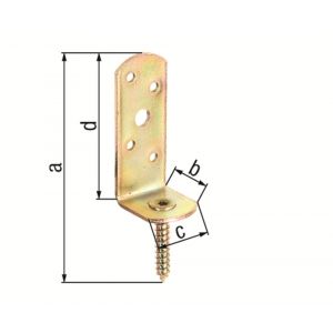 GAH Alberts vlechtschermsteun houder L-vorm geel verzinkt 115x31,5 mm 213237