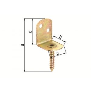 GAH Alberts vlechtschermsteun houder L-vorm geel verzinkt 83x32 mm set 24 stuks 212209