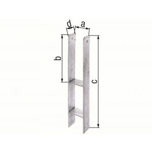 GAH Alberts H-paalhouder type 365 verzinkt 91x600x6 mm 213626