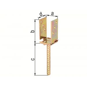 GAH Alberts U-paalhouder verstelbaar type 370 verzinkt 71-131 mm 214494