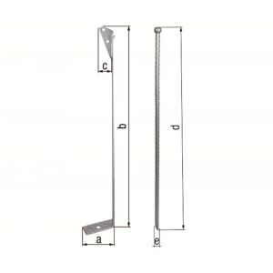 GAH Alberts wind stormanker met aardspies verzinkt 40x5 mm x 637 mm 219338