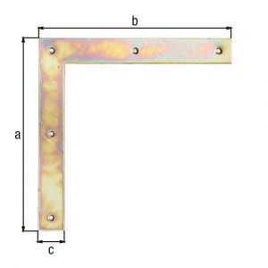 GAH Alberts poorthoek geel verzinkt 200x200x30 mm 312558