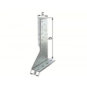 GAH Alberts balkdrager type A rechts verzinkt 25x140 mm 331504