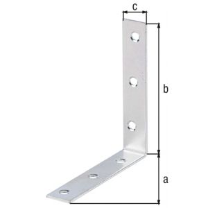 GAH Alberts stoelhoek winkelhaak geel verzinkt 100x100x19 mm set 20 stuks 332396