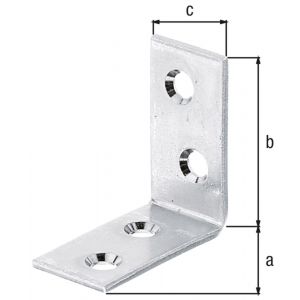 GAH Alberts stoelhoek winkelhaak geel verzinkt 60x60x20 mm CF 333041