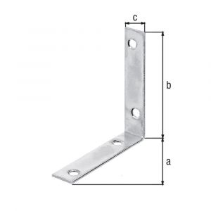 GAH Alberts stoelhoek winkelhaak geel verzinkt 75x75x16 mm set 8 stuks 336288