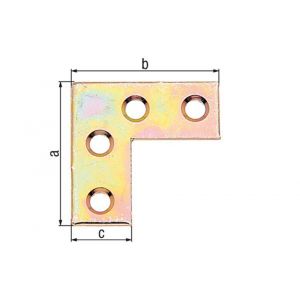 GAH Alberts meubelhoek geel verzinkt 40x40x10 mm set 12 stuks 336868