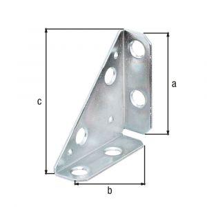 GAH Alberts hoekplaat geel verzinkt 50x50x70 mm 337254