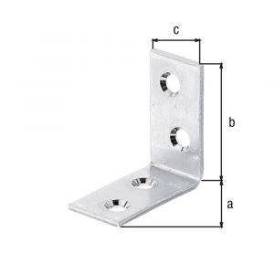 GAH Alberts stoelhoek winkelhaak geel verzinkt 30x30x14 mm set 12 stuks 336011