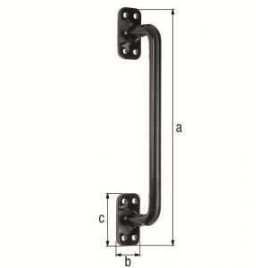 GAH Alberts deurgreep zwart gepoedercoat 275x32 mm 419103