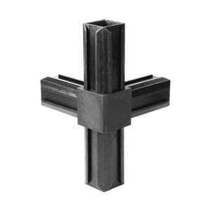 GAH Alberts XD-buisverbinder T-stuk haakse afloop zwart voor 20x20 mm 426385