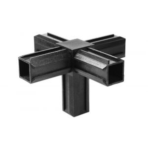 GAH Alberts XD-buisverbinder kruisstuk met 1 haakse aansluiting PVC voor 20x20 mm 426408