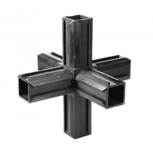 GAH Alberts XD-buisverbinder kruisstuk met 2 haakse aansluitingen PVC voor 20x20 mm 426415