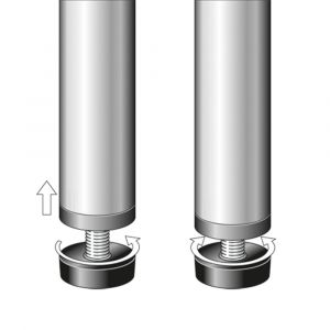 GAH Alberts stelschroef PVC zwart M8 20x20 mm SB set 4 stuks 426873