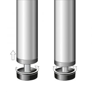 GAH Alberts stelschroef PVC zwart M8 30x25 mm SB set 4 stuks 426880